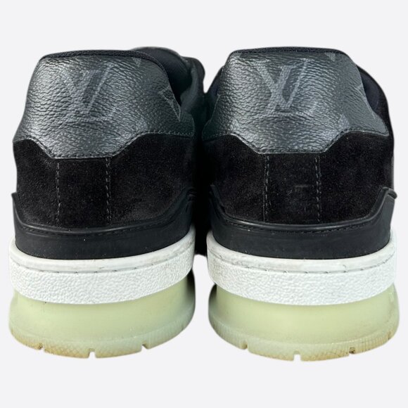 Louis Vuitton Black Monogram Eclipse Suede Trainers - Picture 4 of 8